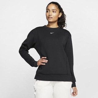 Hanorace Nike Pro Fleece Crew Dama Negrii Metal Argintii | TZRF-23705